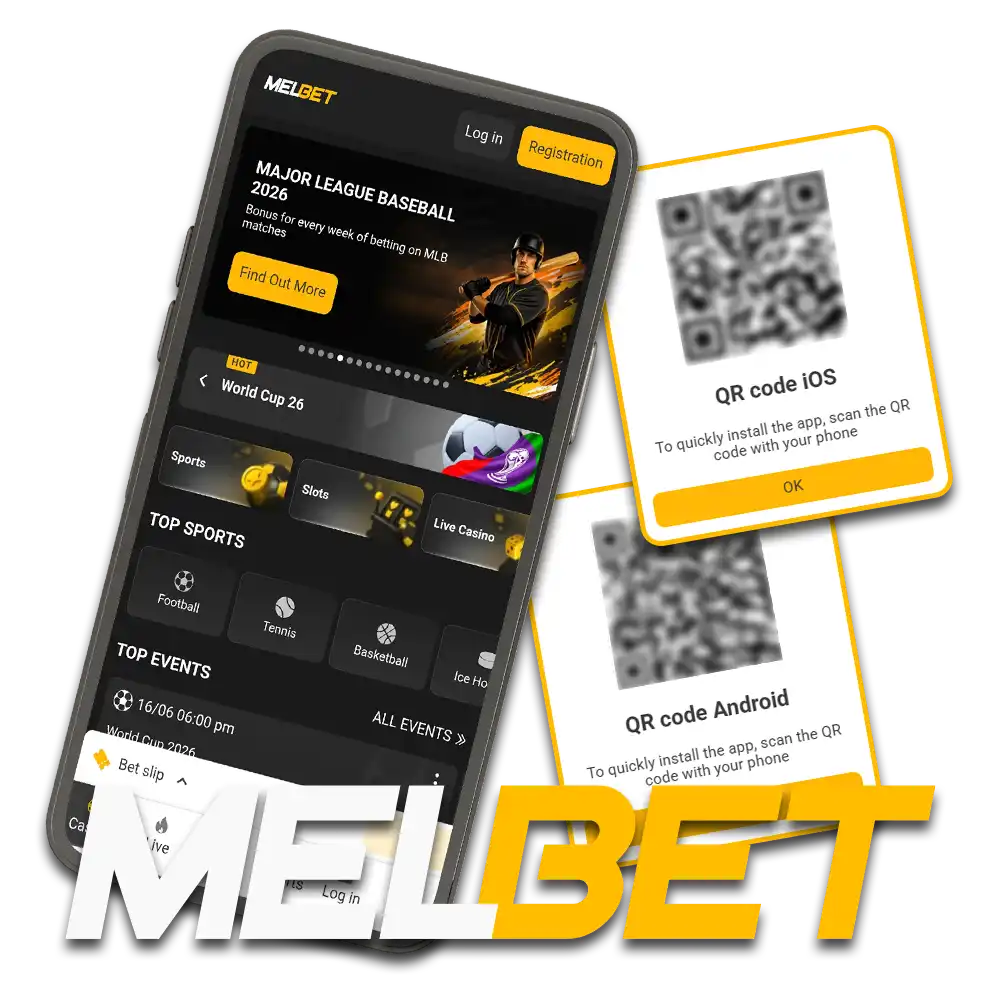 Download Melbet app on the Melbet website.