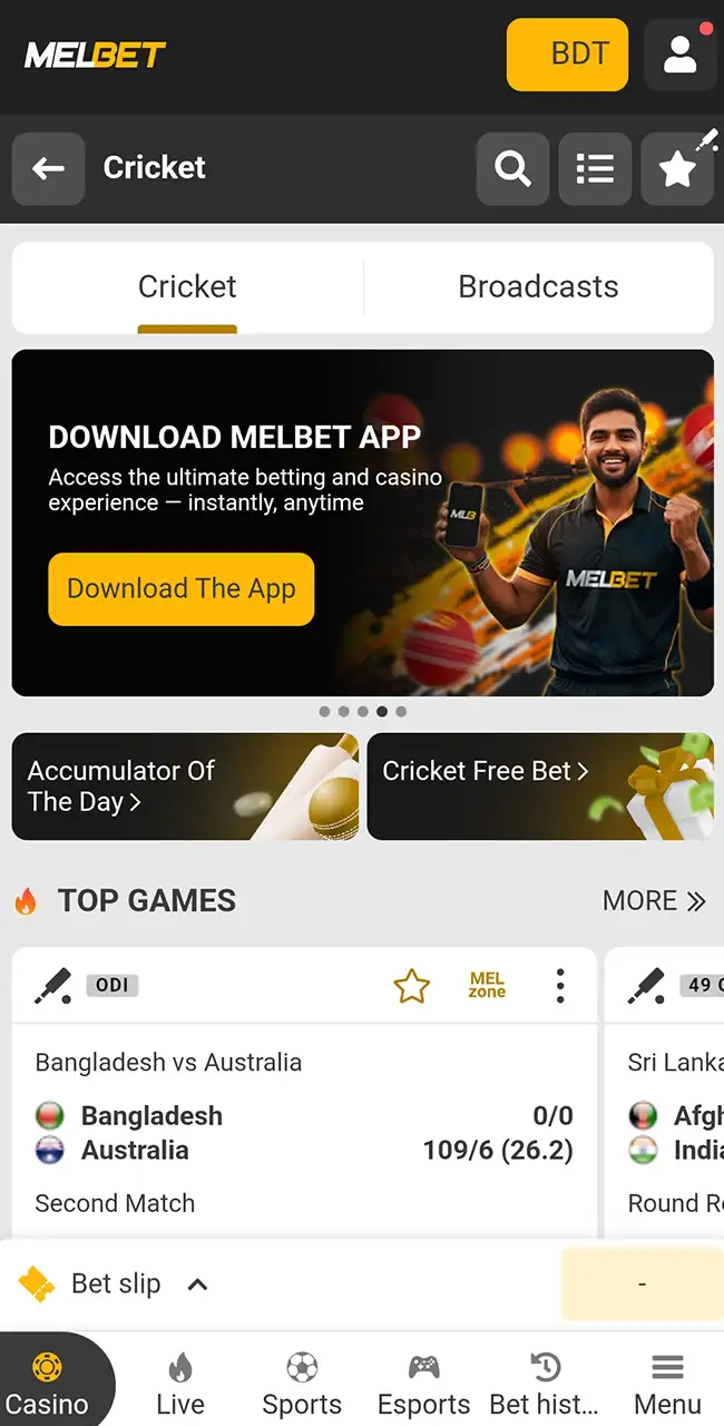 Enjoy sports betting on the official Melbet website.
