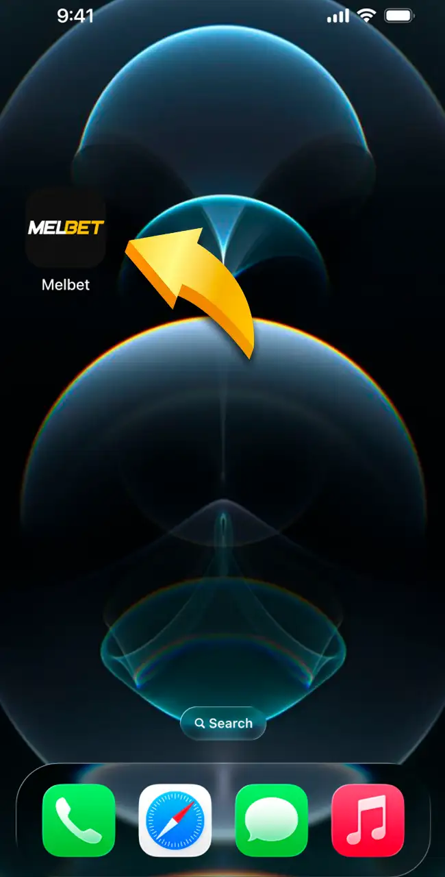 Launch app connected to the official Melbet website.