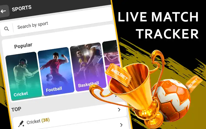 Use live match tracker on the Melbet website.