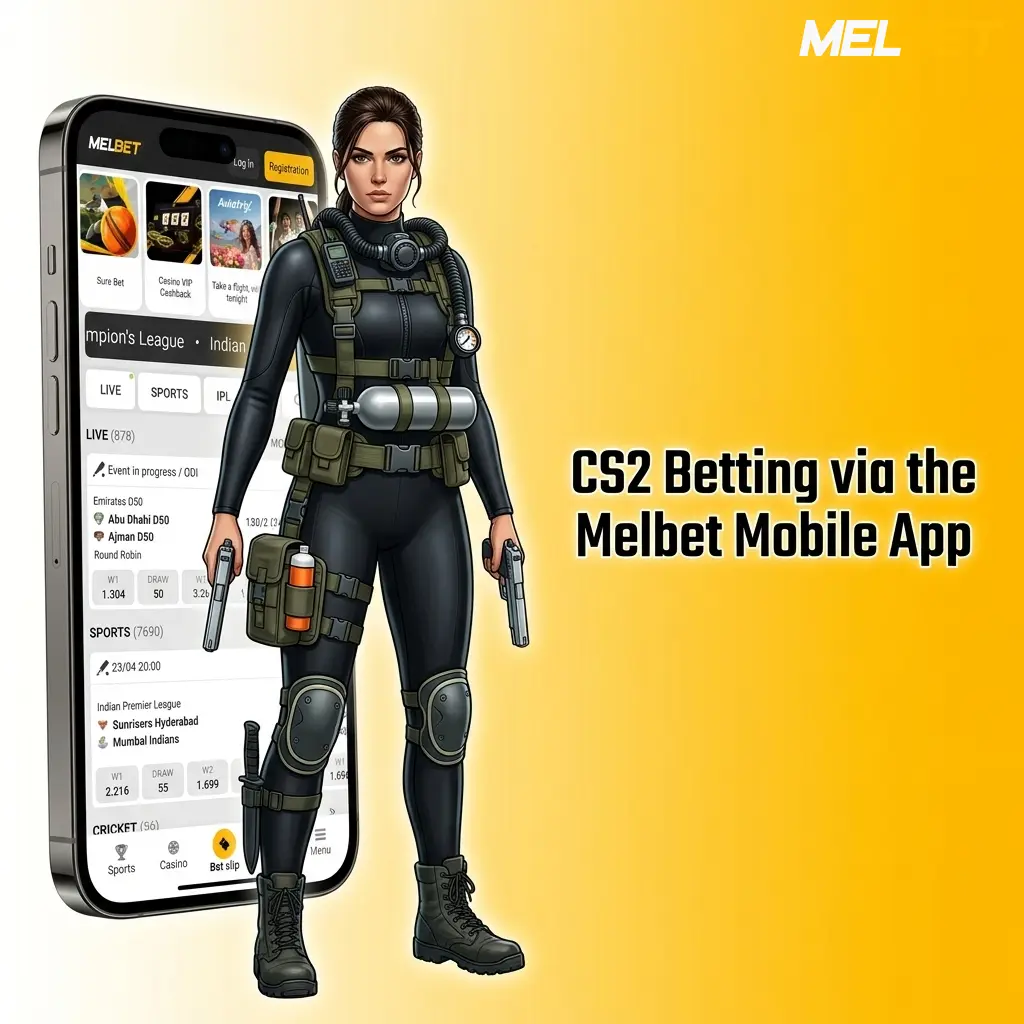 CS2 Betting via the Melbet Mobile App