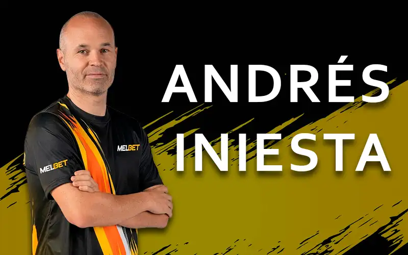 Meet Andrés Iniesta on the official Melbet website.